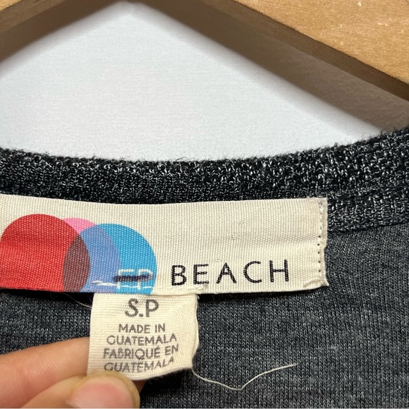 FP Beach by Free People Bicostal Duster Cardigan Long Line Charcoal Grey Small - Picture 13 of 14